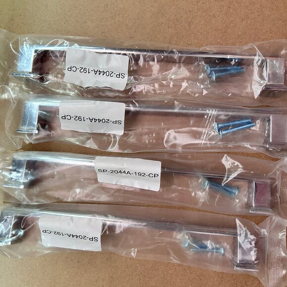 SAPPHIRE 704780160960 Door Cabinet Handles Modern Chrome Lot of 4 **NEW** - Picture 2 of 8